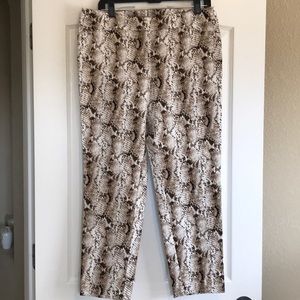 White House Black Market leopard ankle pants New